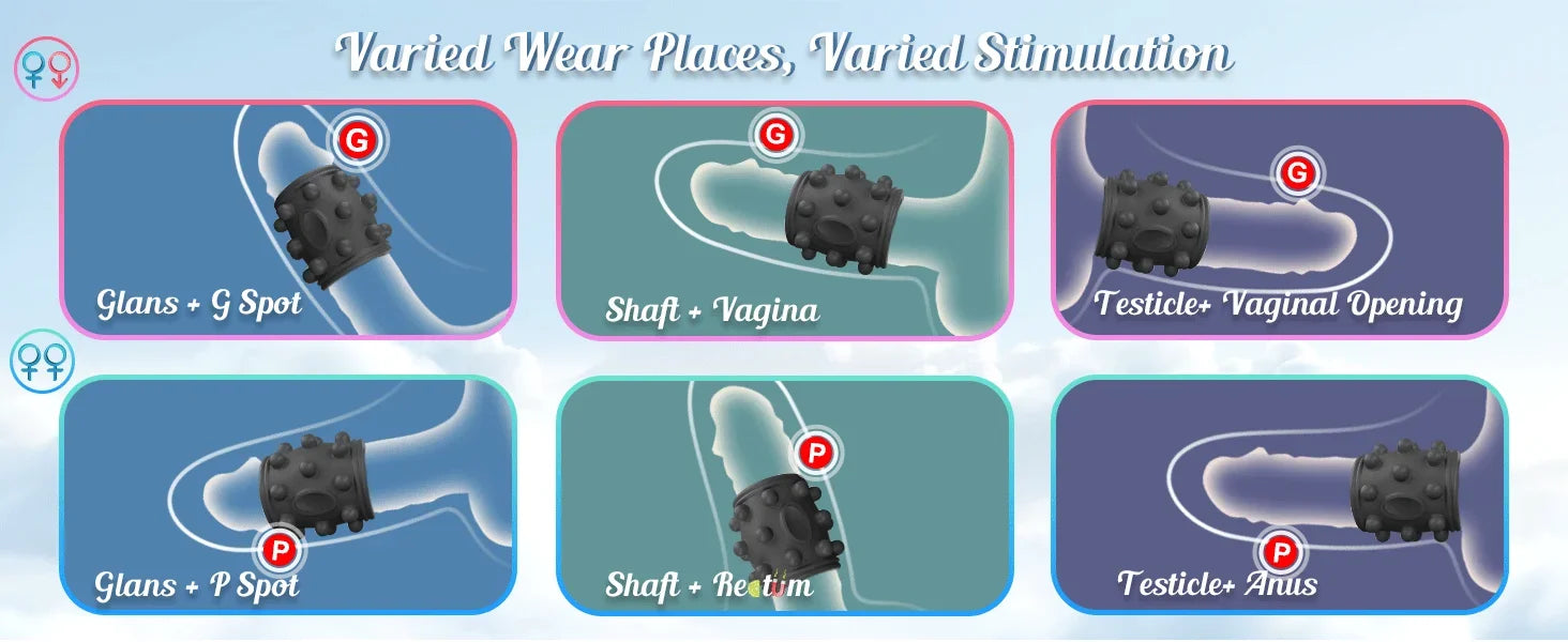 HESEKS Vibrating  Ring Vibrators for Men Delayed Ejaculation