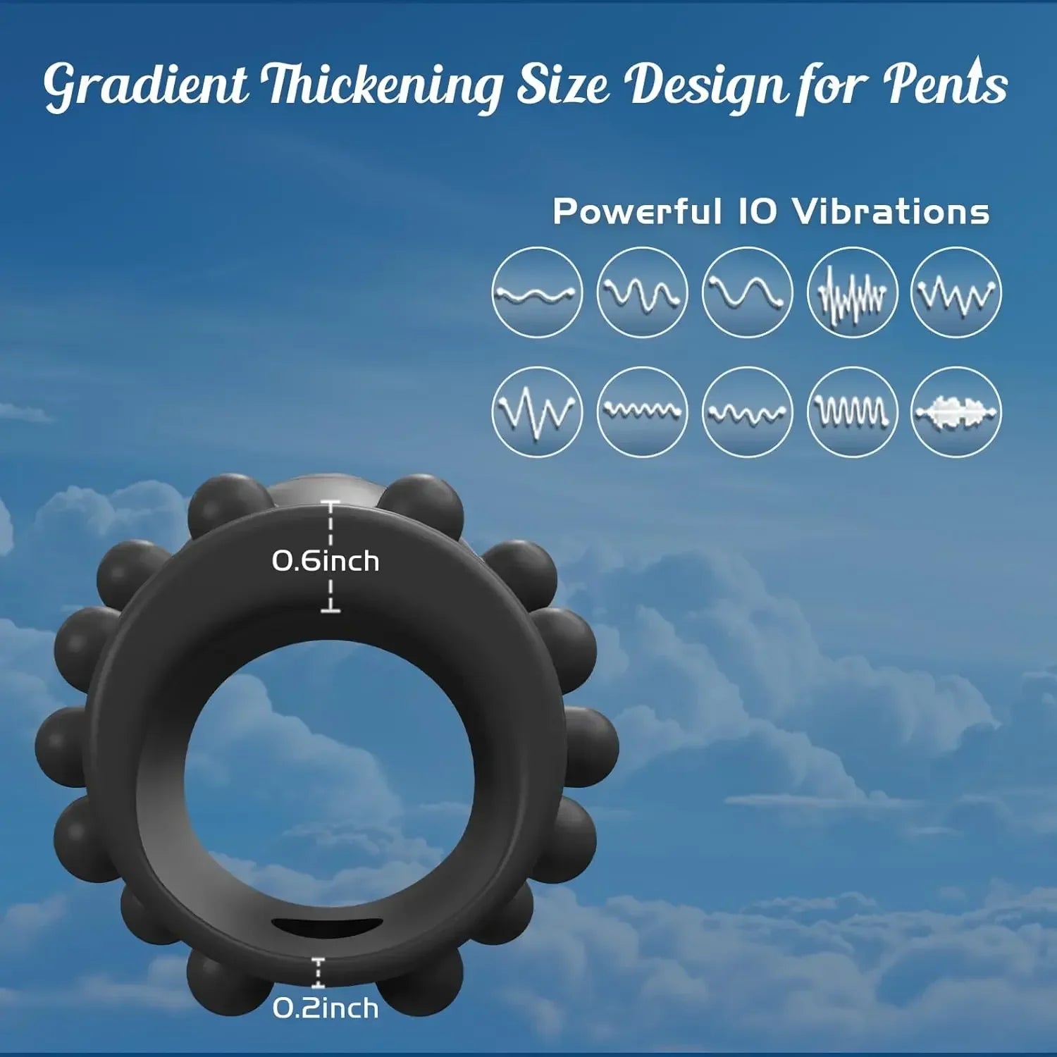 HESEKS Vibrating  Ring Vibrators for Men Delayed Ejaculation