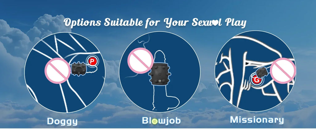 HESEKS Vibrating  Ring Vibrators for Men Delayed Ejaculation