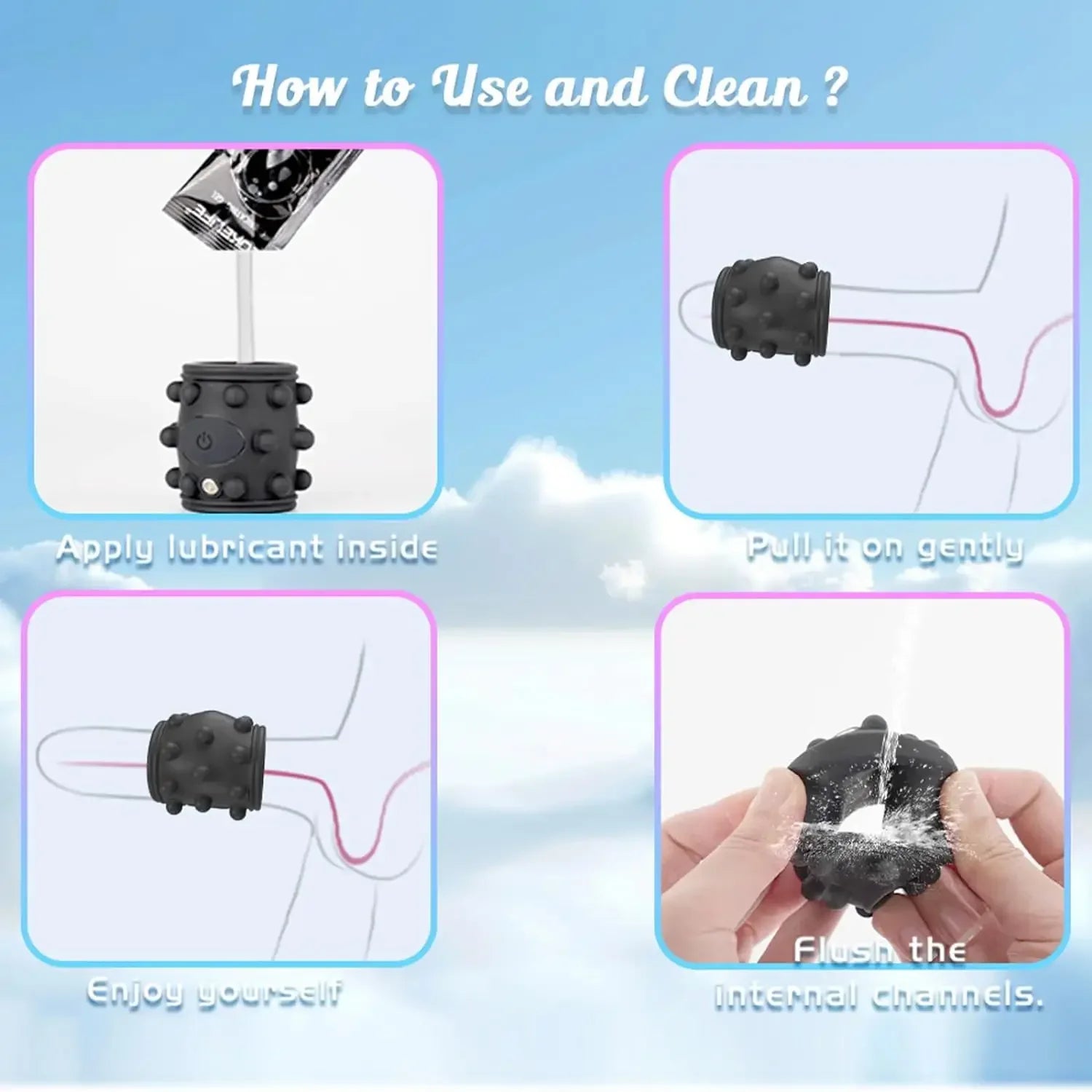 HESEKS Vibrating  Ring Vibrators for Men Delayed Ejaculation