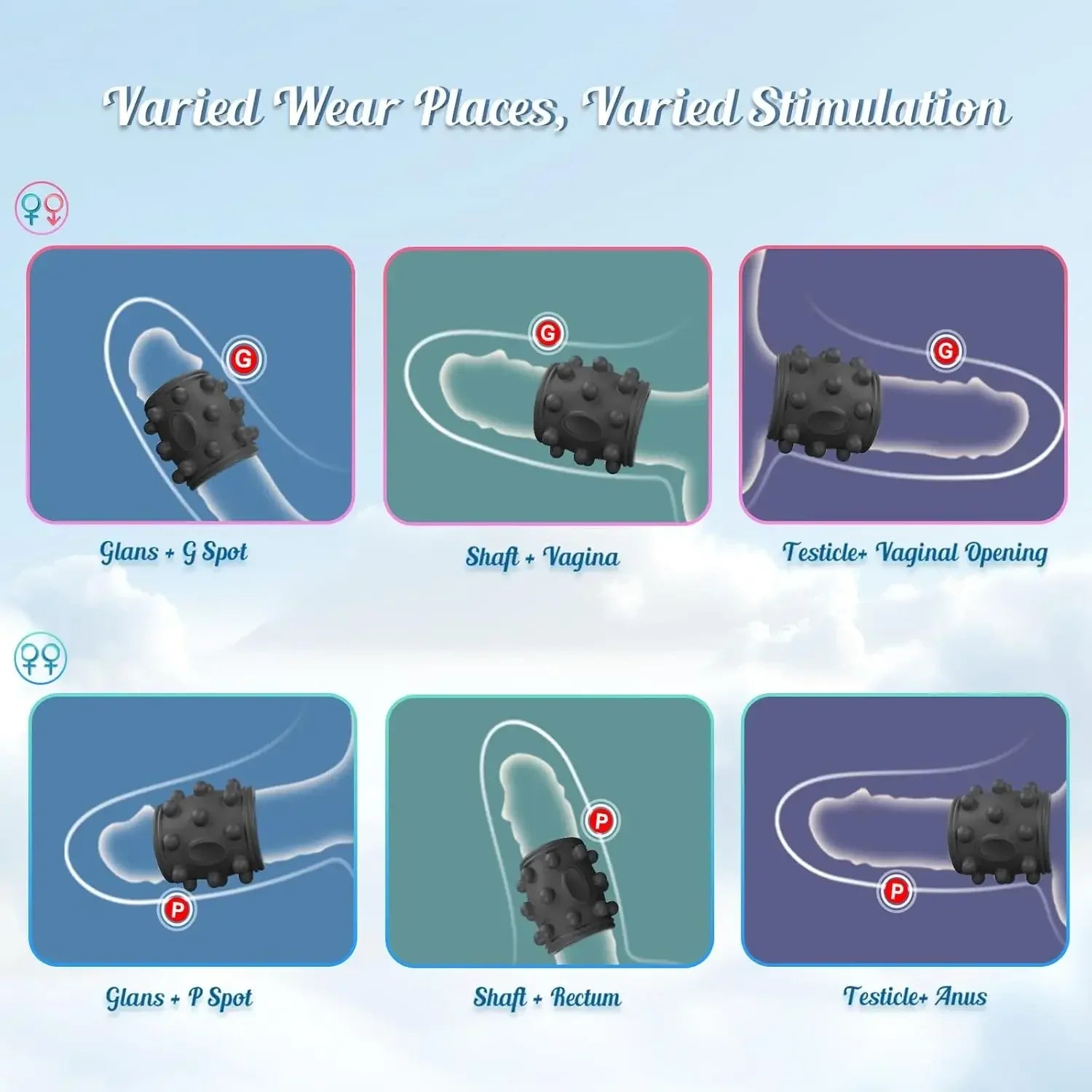 HESEKS Vibrating  Ring Vibrators for Men Delayed Ejaculation