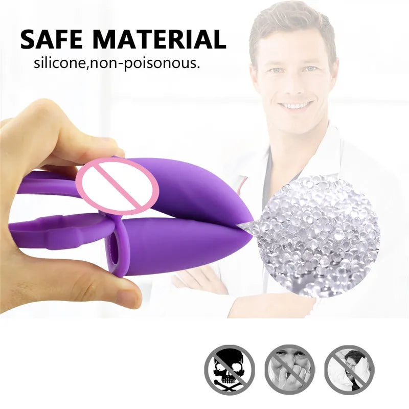 Silicone Double Plug Toys