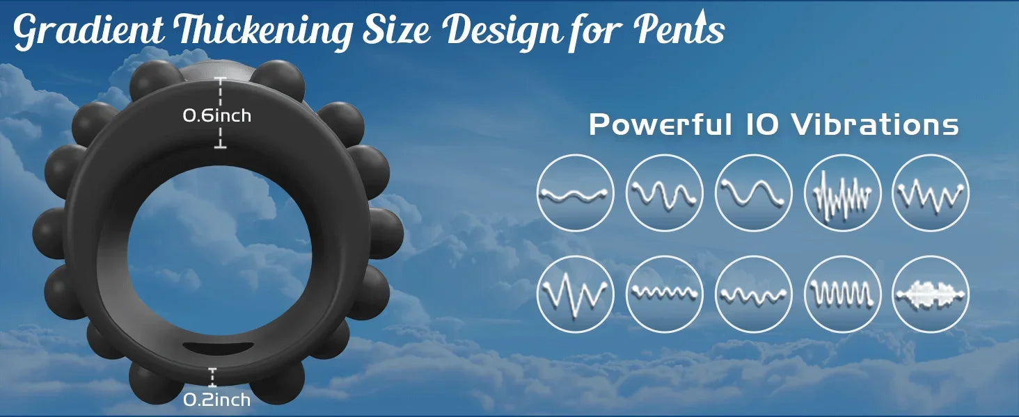 HESEKS Vibrating  Ring Vibrators for Men Delayed Ejaculation