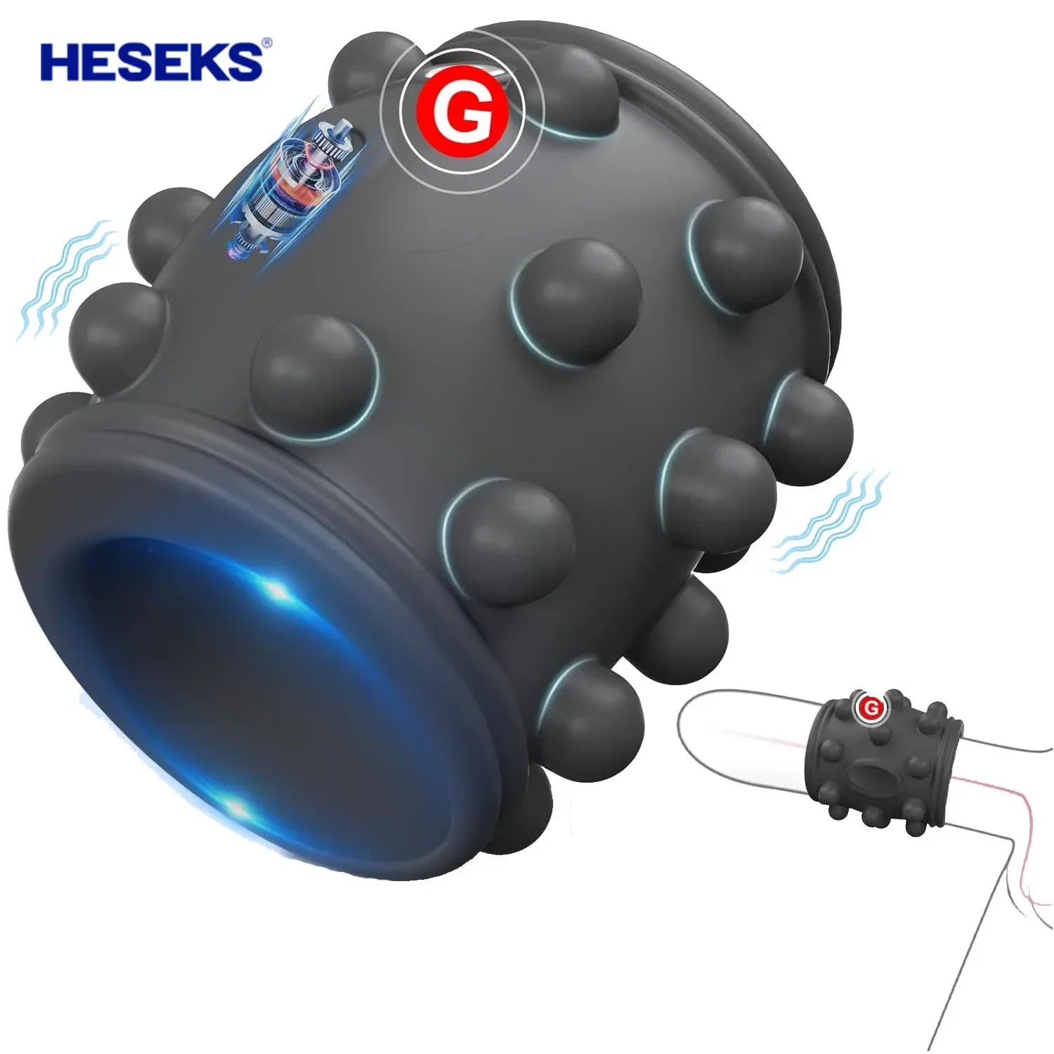 HESEKS Vibrating  Ring Vibrators for Men Delayed Ejaculation